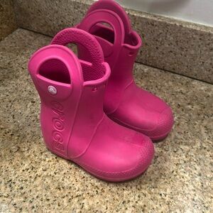 Toddler croc rain boots